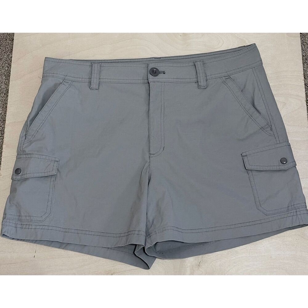 Eddie Bauer Horizon Cargo Shorts Gray Nylon Stretch Hiking Trail Gorpcore 14
